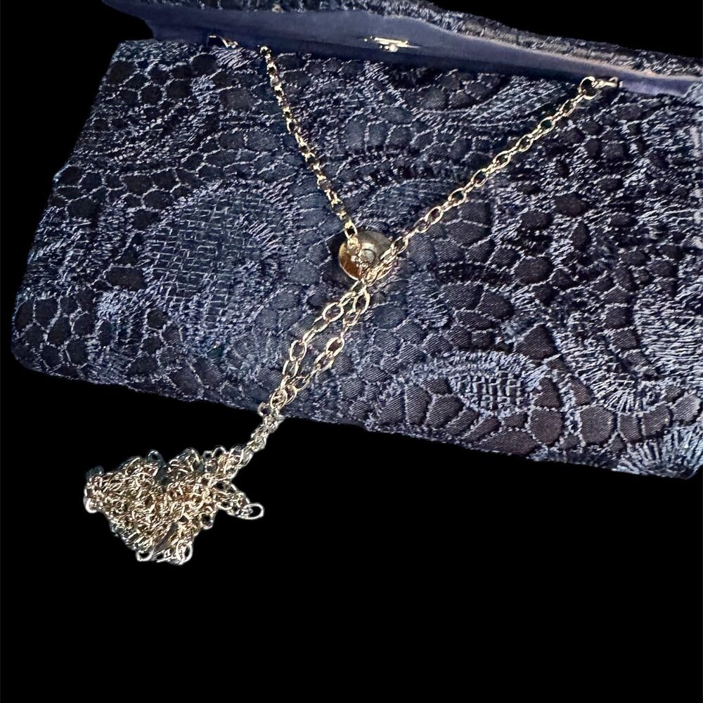 Clutch Navy Handbag